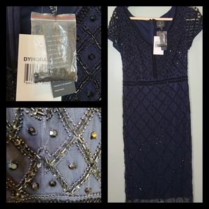 Adrianna Papell Women's Beaded Dress 8